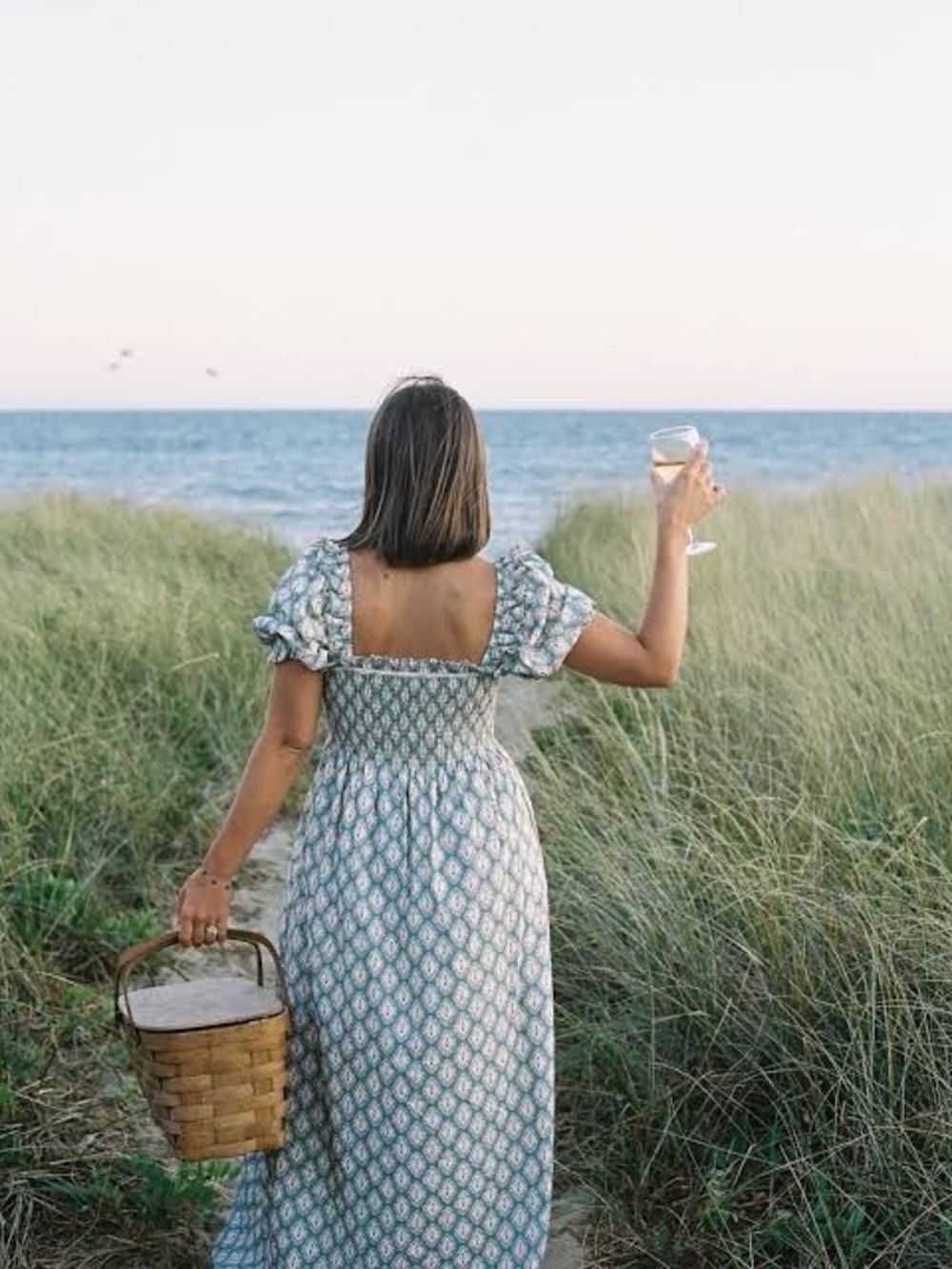 Hill House Home The Scarlett Nap Dress - Raspberry Ikat - Picture 5 of 13